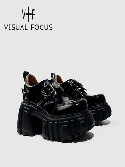 Punk Patent Leather Muffin Shoes【s0000015713】