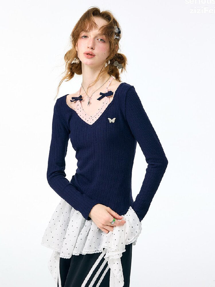 Polka Dot Halter Neck Top【s0000017879】