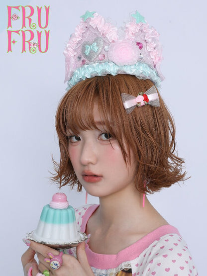 Traditional Rose Bow Hair Clip Tie【s0000017465】