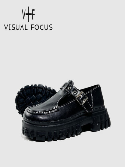 Platform Muffin Belt Buckle Shoes【s0000015706】
