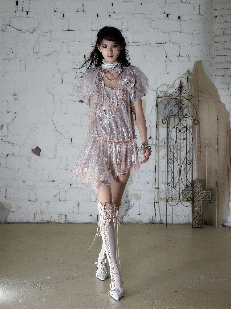 Dreamy Pure Desire Lace Star Dress【s0000017233】