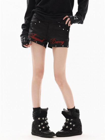 Brushed Wax 3D Embroidered Jeans【s0000018309】