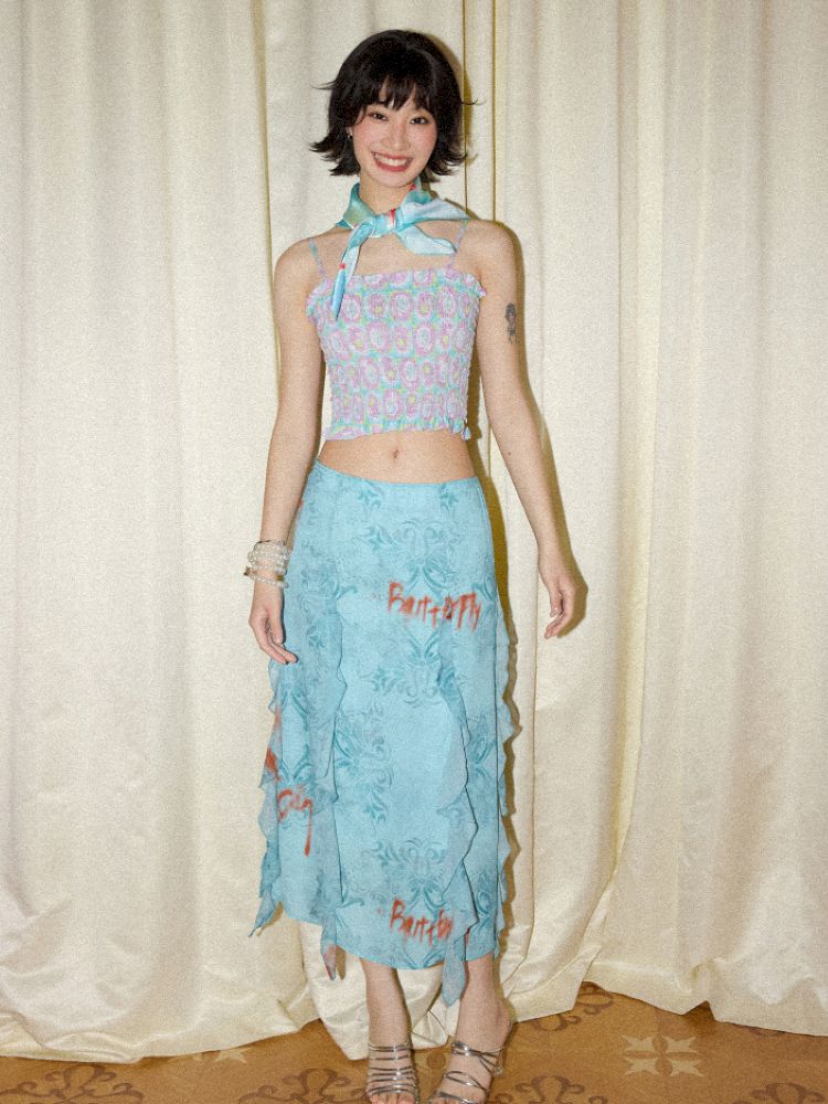 Wallpaper High Waist Skinny Skirt【s0000012269】