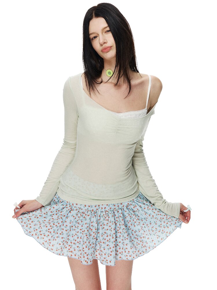 Floral Print High Waist A-line Skirt【s0000015861】