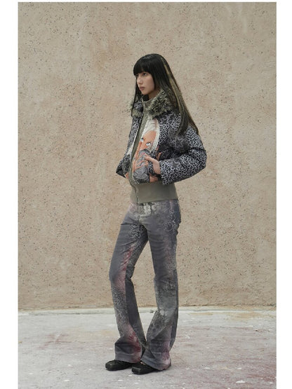 Graffiti White Duck Down Jacket【s0000018070】