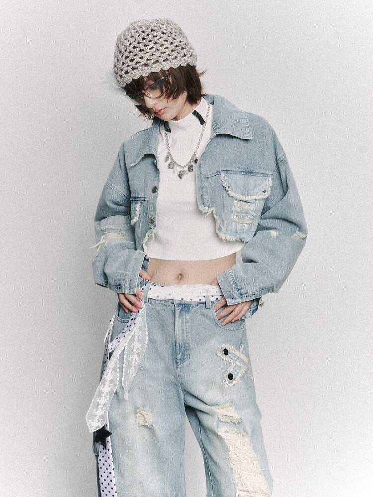 Vintage Millennium Spice Girl Denim Short Jacket【s0000015969】