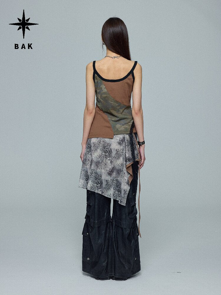 Camouflage Splicing Vest Top【s0000016690】