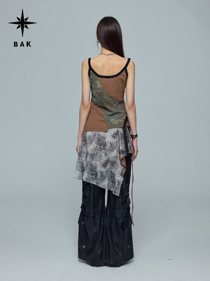 Camouflage Splicing Vest Top【s0000016690】
