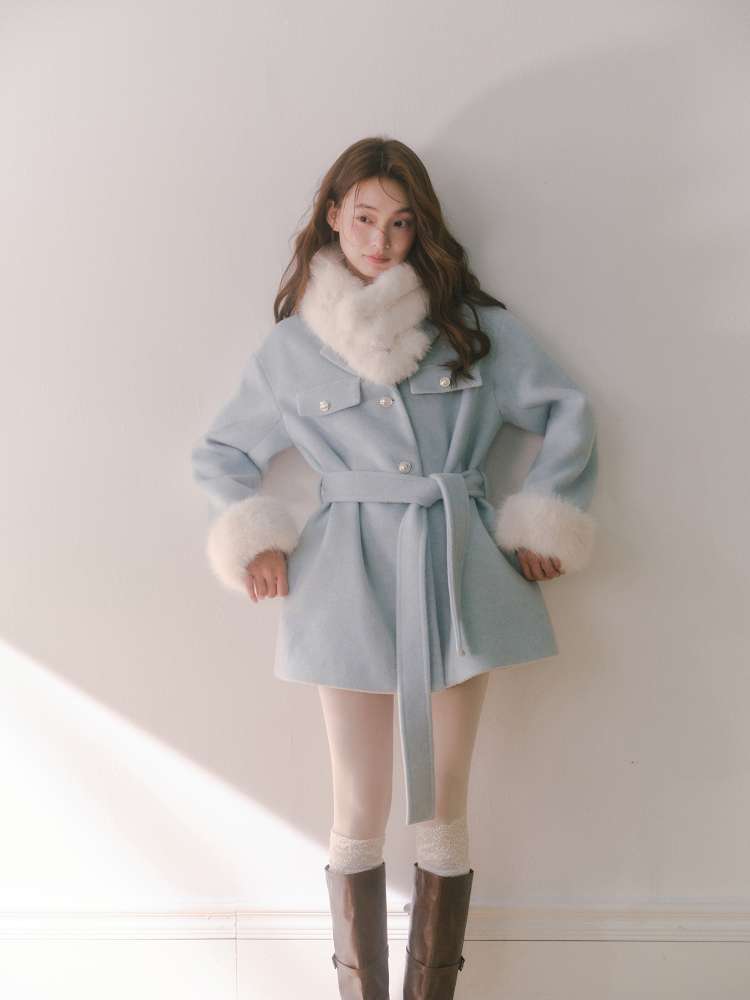 Mid-Length Wool Blend Jacket【s0000014608】