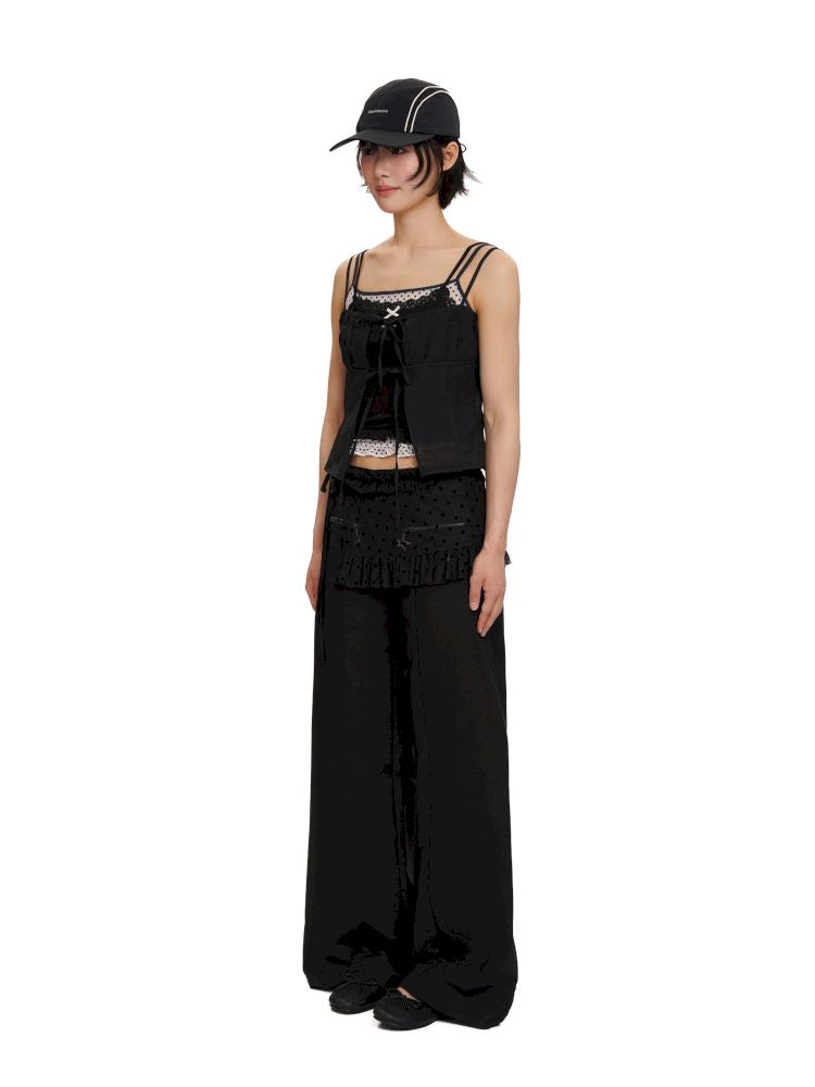 Overlay niche design lace-up camisole【s0000012521】