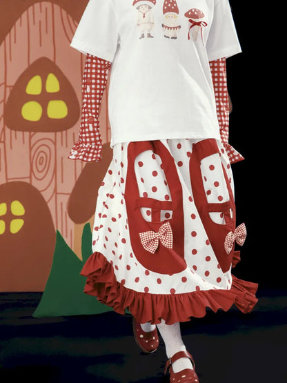 3D Pocket Polka Dot Skirt【s0000013935】