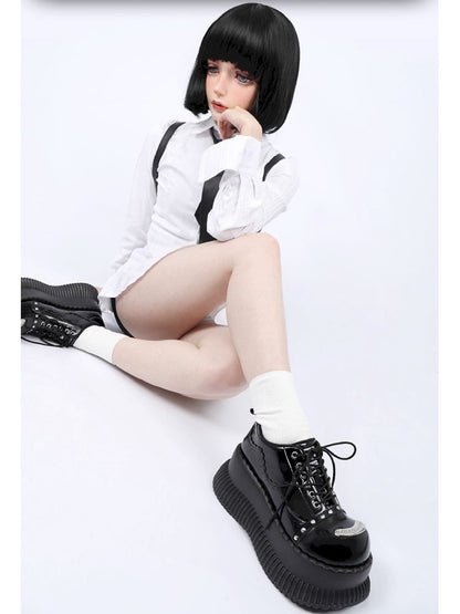 Metal Punk Hundred Small Leather Shoes【s0000011718】