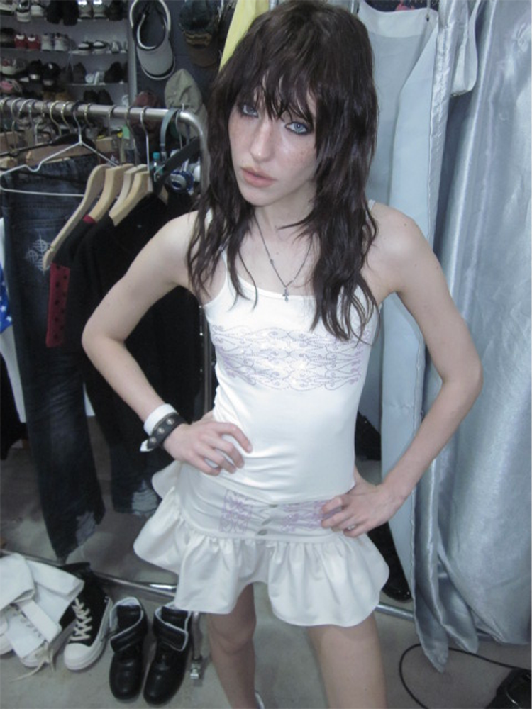 Rhinestone Knit Hot Girl Camisole【s0000018288】
