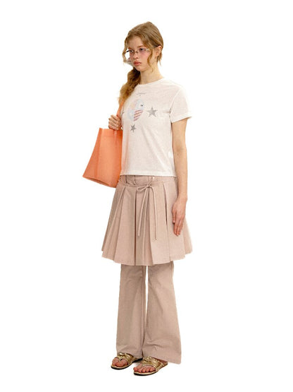 Bow Pleated Skirt Pants【s0000017422】