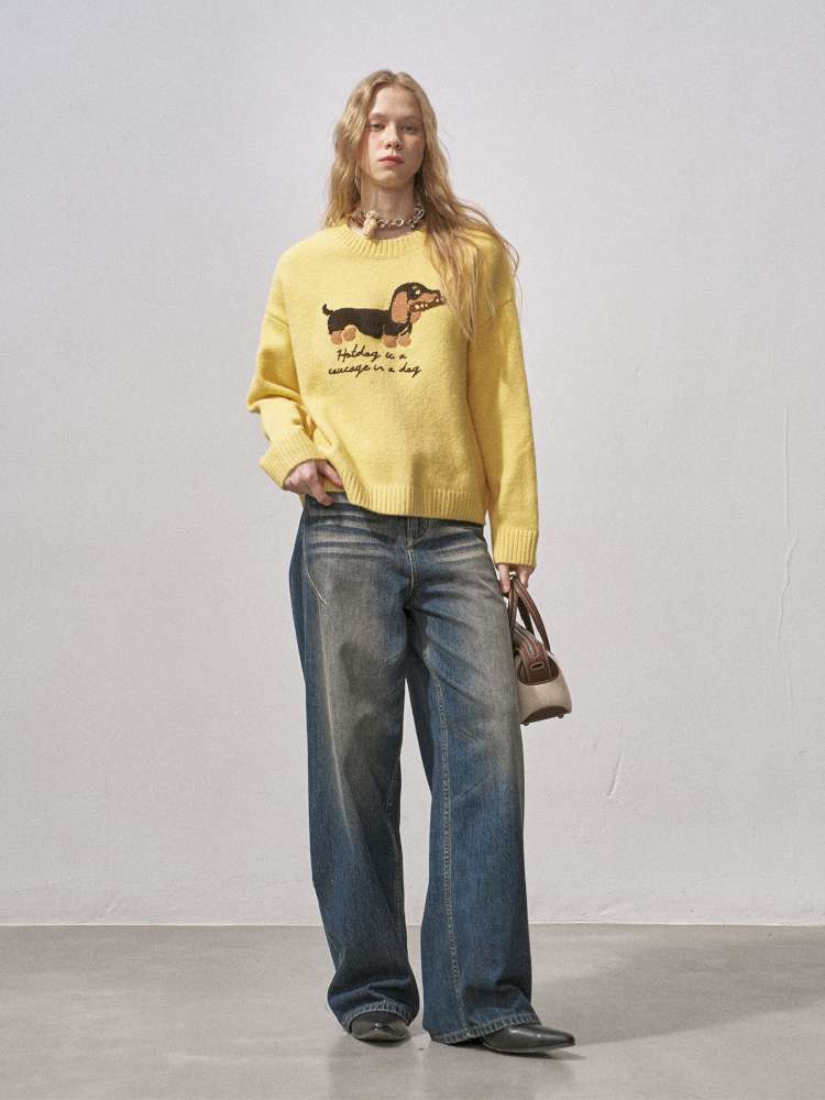 Soft Glutinous Round Neck Sweater【s0000015215】
