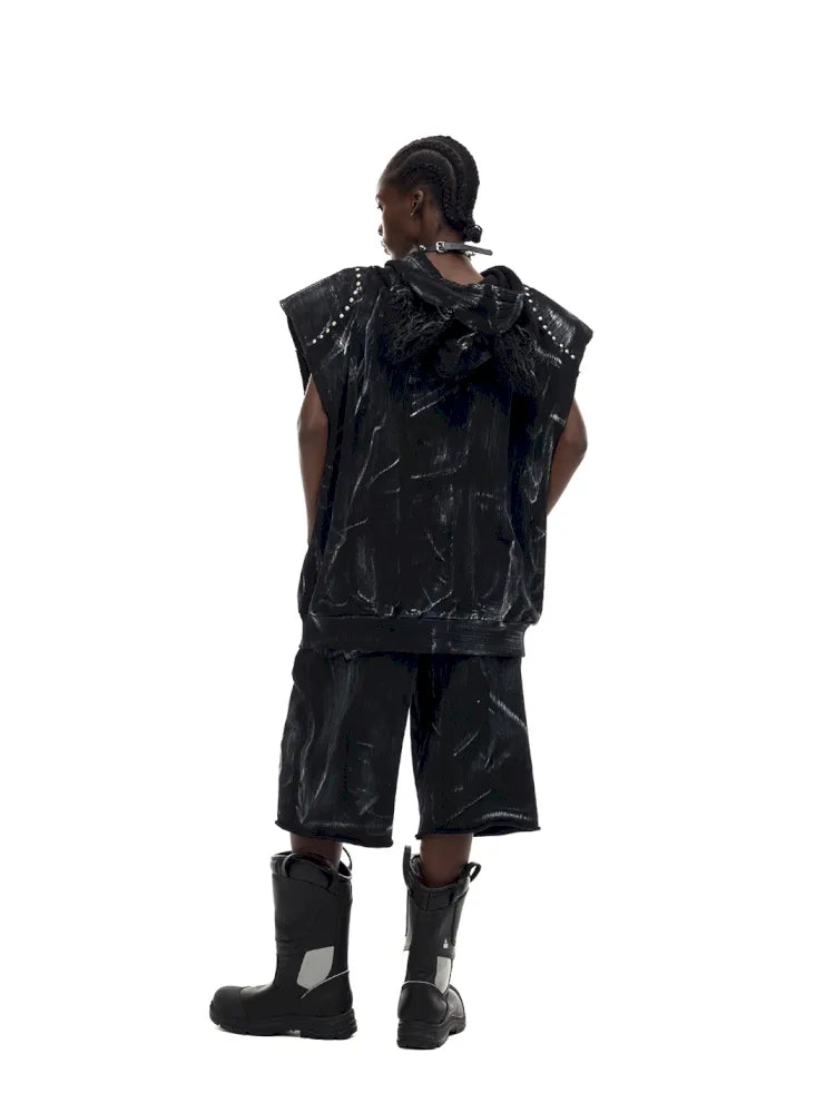 Cat-Ear Rock Punk Sleeveless Y2K Jacket【s0000014016】