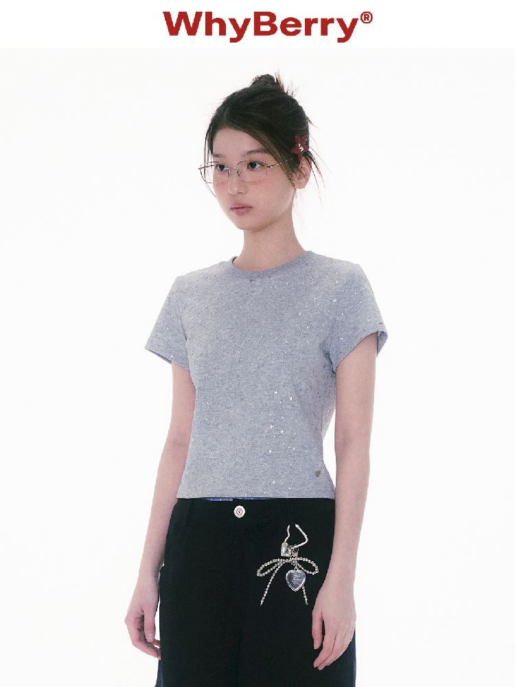 Slim Micro Loose Round Neck Tops【s0000011991】