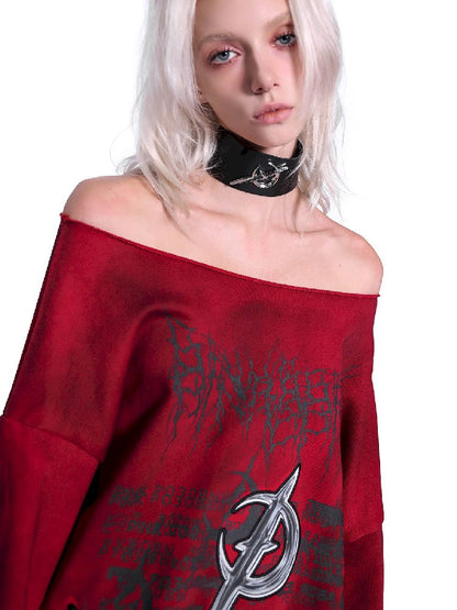 One Shoulder Y2K Sweatshirt【s0000011010】