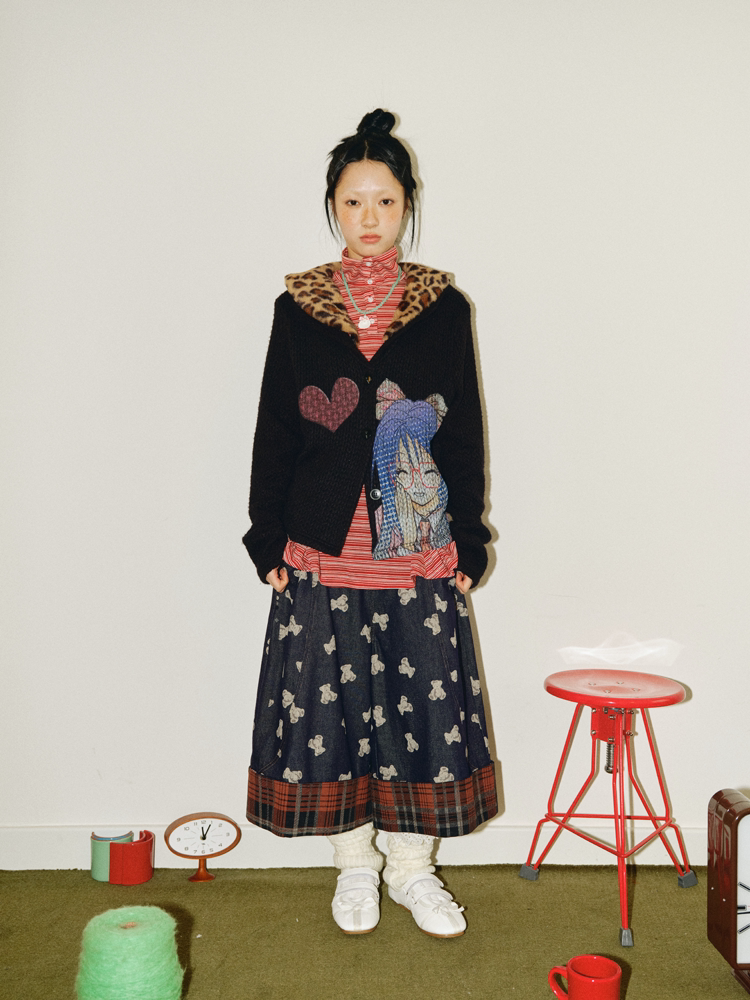 Bishoujo Print Chunky Knit Cardigan【s0000018690】