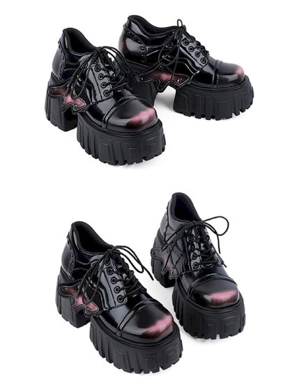 Gothic Rub Color Small Leather Shoes【s0000011703】