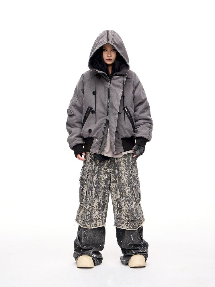 Flight Hooded Loose Jacket【s0000011361】