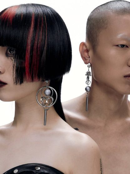 Futuristic Punk Heavy Earrings【s0000018815】