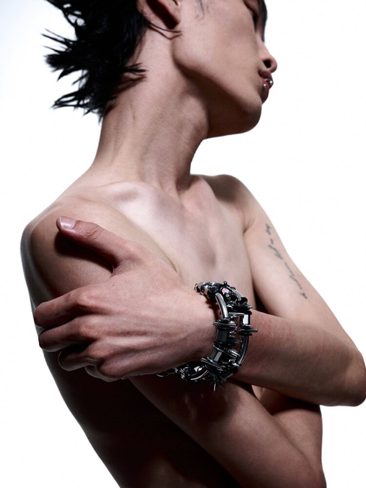 Heavy Crafted Metal Punk Necklace【s0000018861】
