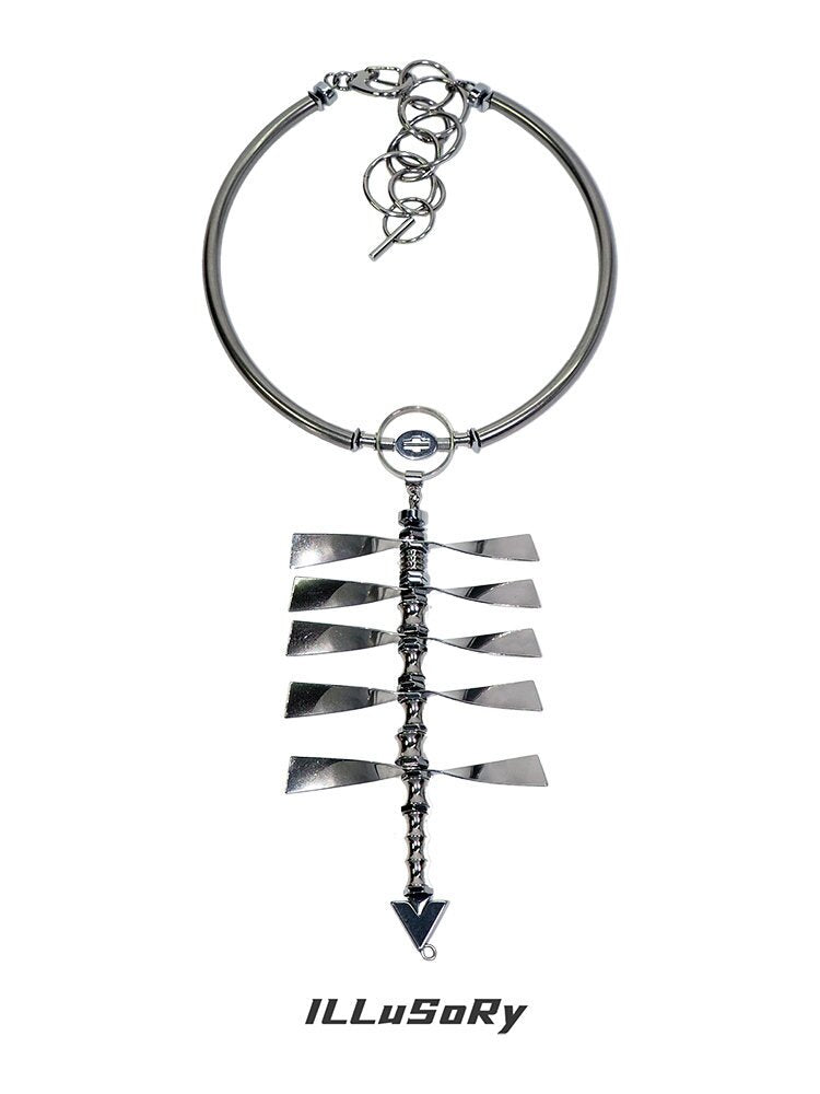 Spine Sweater Chain Punk Necklace【s0000018833】