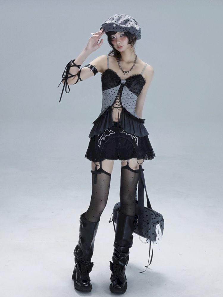 Hollow Out Splicing Ayahuasca Camisole Top【s0000013480】