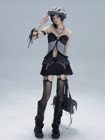 Hollow Out Splicing Ayahuasca Camisole Top【s0000013480】