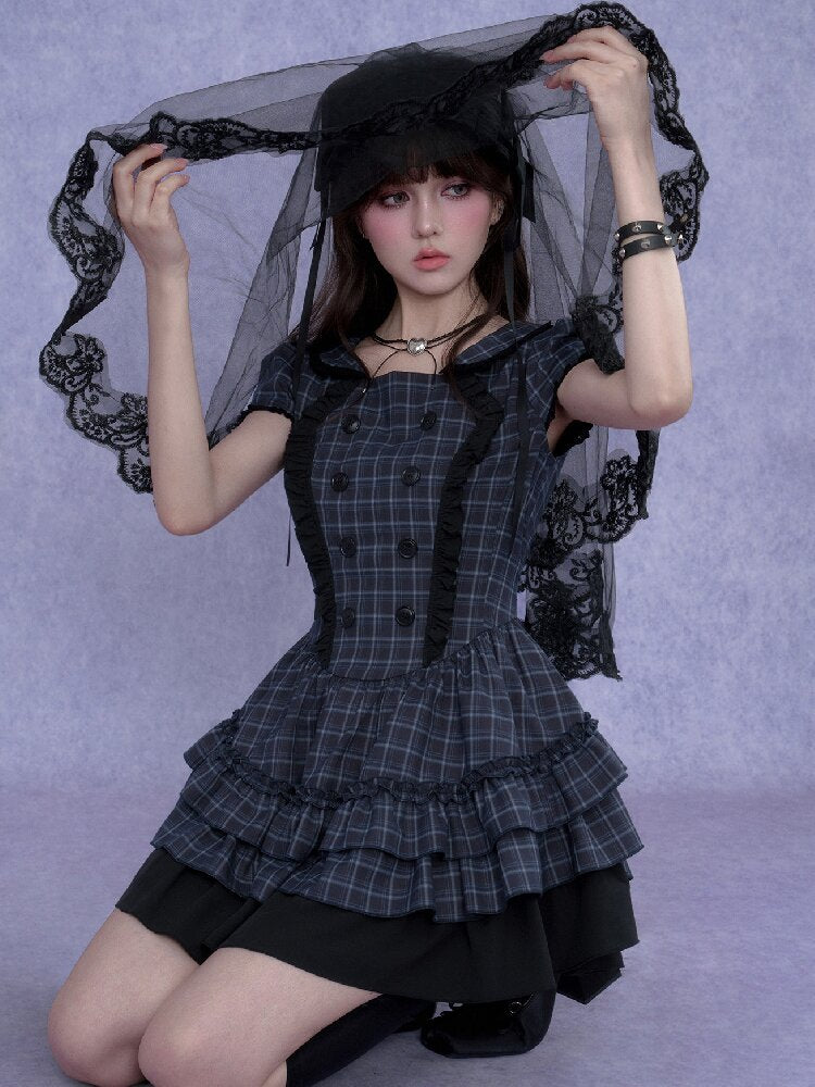 Lunar Eclipse Doll Breasted Dress【s0000017276】