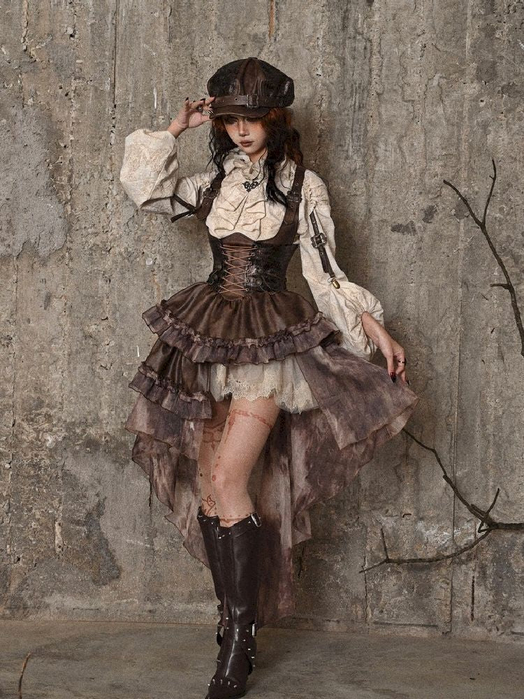 Chest Brace Strappy Trailing Skirt【s0000005226】