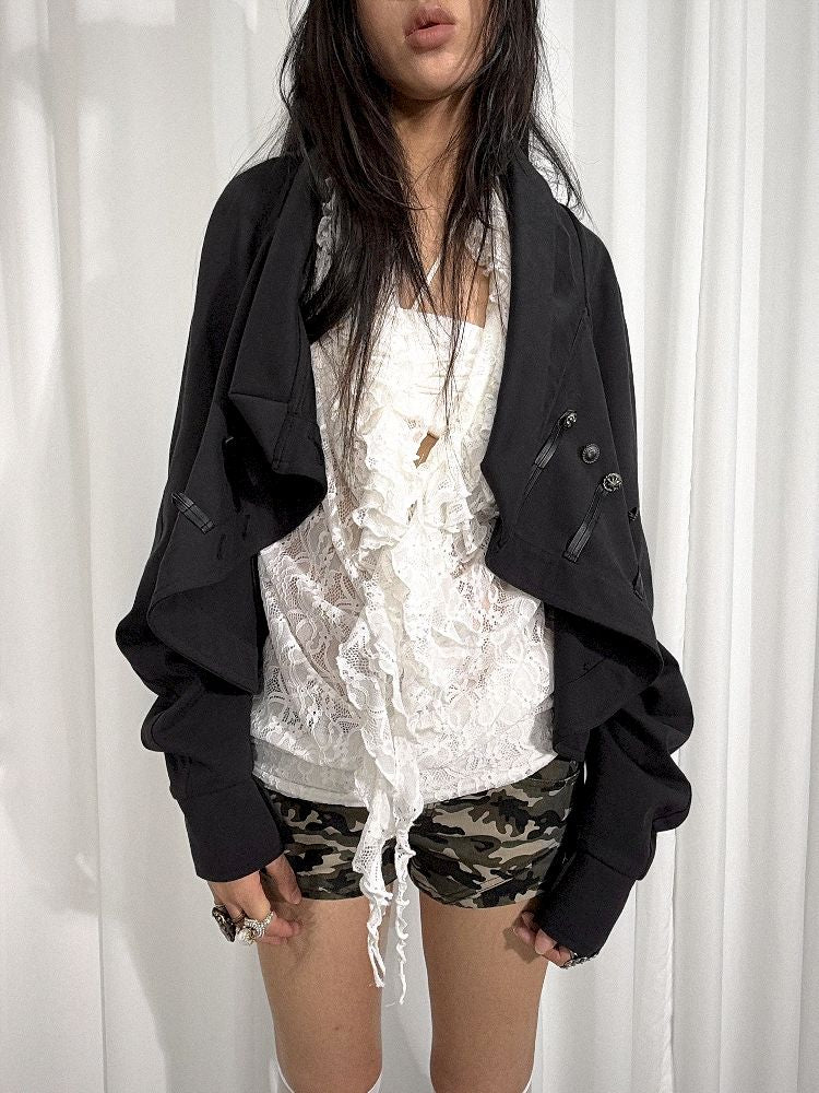 Lapel Sailor Pirate Style Sweatshirt Jacket【s0000011839】