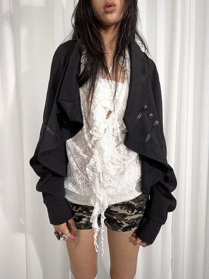 Lapel Sailor Pirate Style Sweatshirt Jacket【s0000011839】