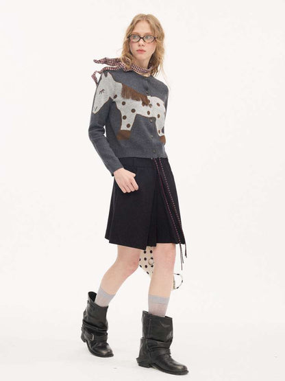 Polka Dot Pony Knit Cardigan【s0000015403】
