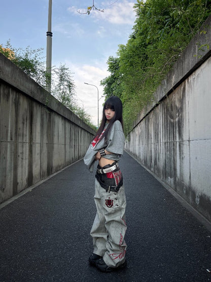 Cow Scimitar Wide Leg Denim Jeans【s0000016966】