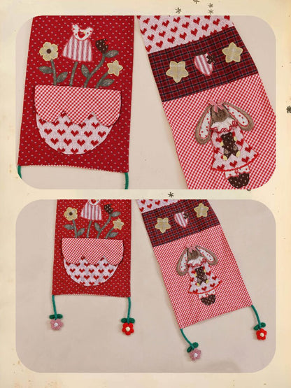 Patchwork Embroidered Rabbit Scarf【s0000019287】