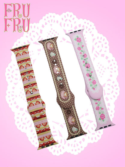Rose Cake Print iWatch Watch Strap【s0000017466】