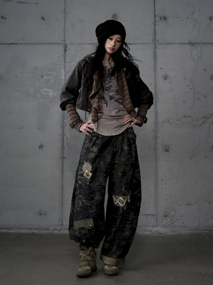 Embroidered Camo Pants【s0000014116】