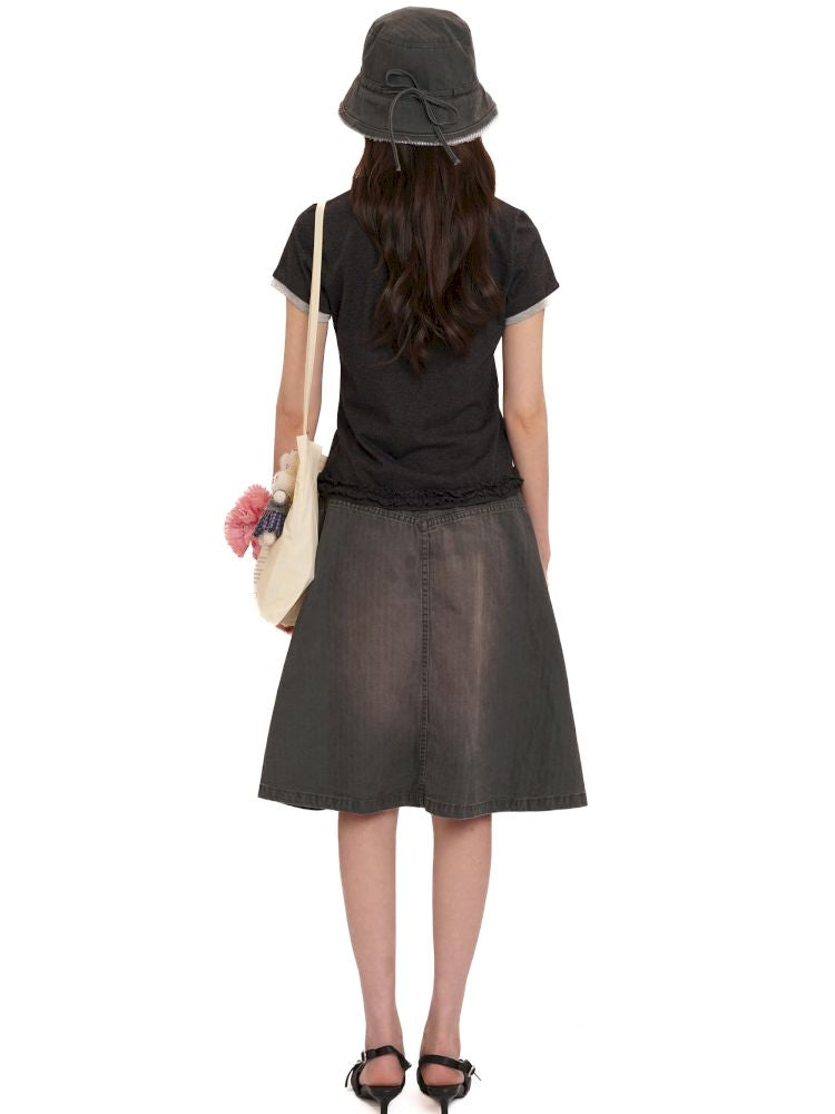 Shell label short sleeve t-shirt【s0000013454】