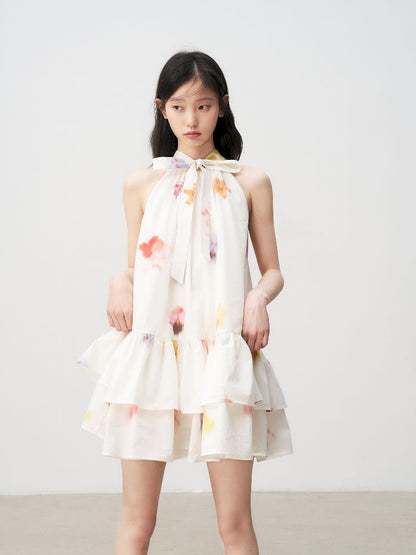 Bow Tie Hanging Neck Dress【s0000011956】