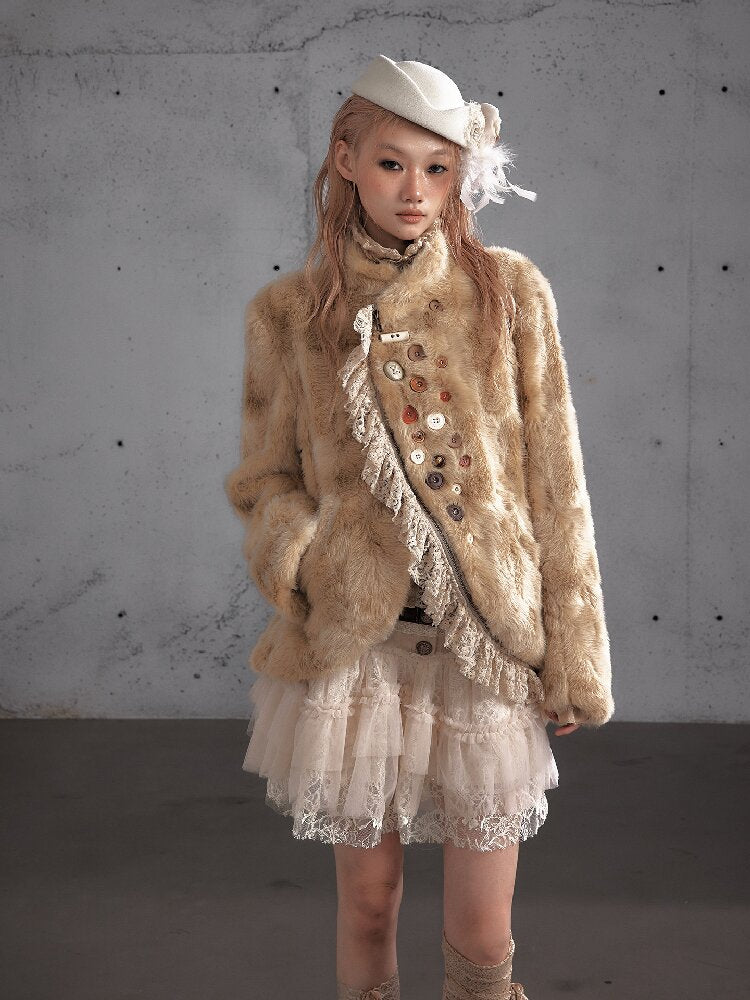 Plush Eco-Friendly Fur Coat【s0000019161】