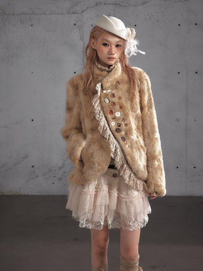 Plush Eco-Friendly Fur Coat【s0000019161】