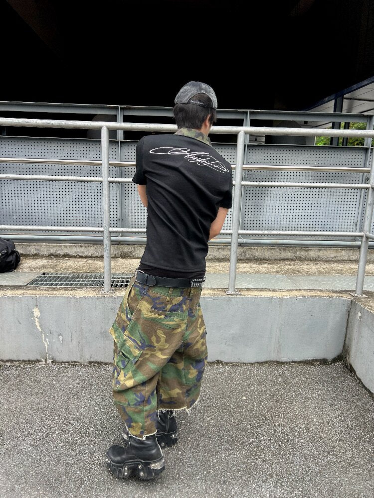 Camouflage Embroidered Street Polo Shirt【s0000018249】