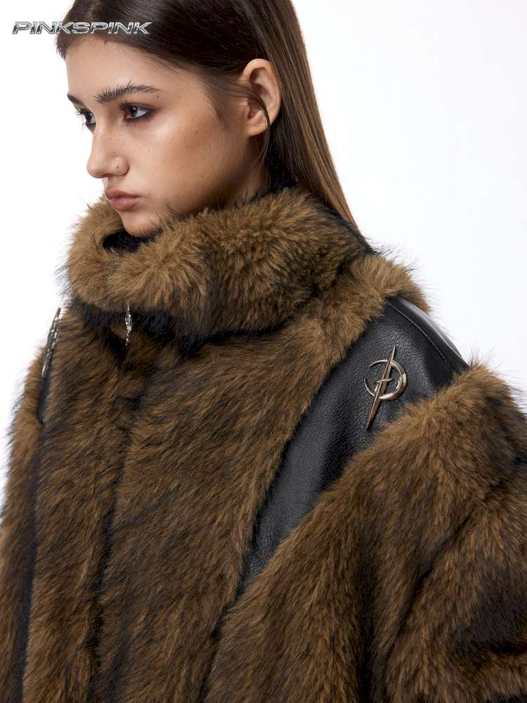 Electric Moon Stitching Fur Jacket【s0000015138】