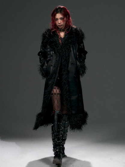 Double Breasted Fur Long Coat【s0000015021】
