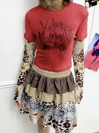 Fake two pieces long-sleeved T-shirt【s0000012274】