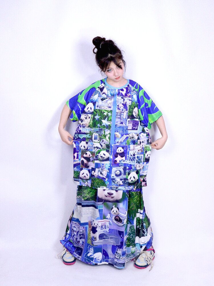 Y2K Fitted Print Slip Dress【s0000017710】