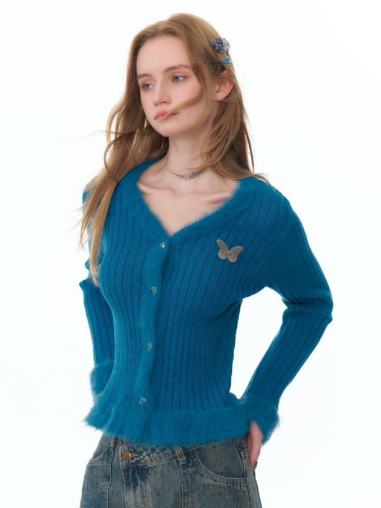 V-neck Knitted Sweater Cardigan【s0000011491】