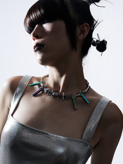 Gem Pharaoh Heavy Futurist Choker【s0000018821】